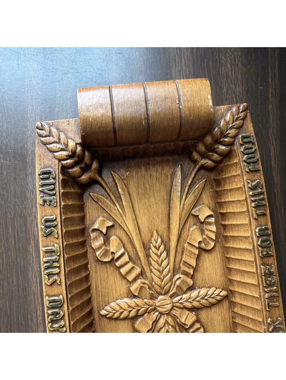 Burwood Daily Bread Vintage Solid Wood Serving Tray